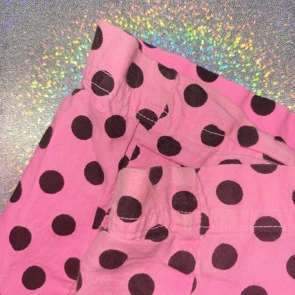 Vintage Y2K Unwrap Me Pajama Lounge  Pants Pink Polka Dot Sz: S Drawstri… - Picture 8 of 9